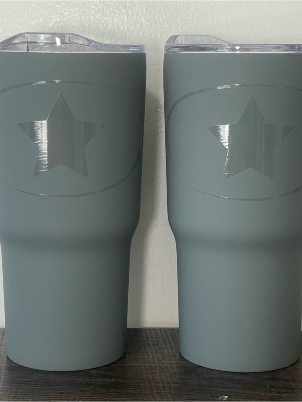 Set Of 2 Grey Star Tumblers